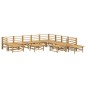 vidaXL 12-tlg. Garten-Lounge-Set mit Hellgrauen Kissen Bambus vidaXL 12-tlg. Garten-Lounge-Set mit Hellgrauen Kissen Bambus