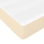 vidaXL Boxspringbett mit Matratze Creme 200x200 cm Stoff vidaXL Boxspringbett mit Matratze Creme 200x200 cm Stoff