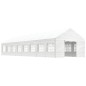 vidaXL Pavillon mit Dach Weiß 17,84x4,08x3,22 m Polyethylen