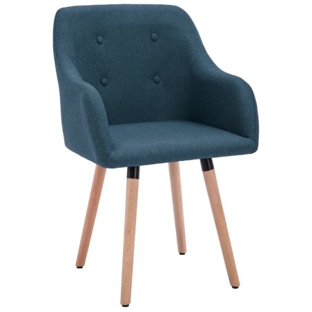 Esszimmerstühle 2 Stk. Blau Stoff