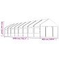 vidaXL Pavillon mit Dach Weiß 17,84x4,08x3,22 m Polyethylen
