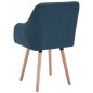 Esszimmerstühle 2 Stk. Blau Stoff Esszimmerstühle 2 Stk. Blau Stoff