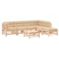 vidaXL 7-tlg. Garten-Lounge-Set mit Kissen Massivholz vidaXL 7-tlg. Garten-Lounge-Set mit Kissen Massivholz