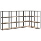 vidaXL Regale mit 4 Böden 5 Stk. Anthrazit Stahl & Holzwerkstoff vidaXL Regale mit 4 Böden 5 Stk. Anthrazit Stahl & Holzwerkstoff