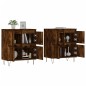 Sideboards 2 Stk. Räuchereiche Holzwerkstoff Sideboards 2 Stk. Räuchereiche Holzwerkstoff