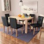 vidaXL Esszimmertisch und Stühle 7-tlg. Kunstleder Eiche Schwarz vidaXL Esszimmertisch und Stühle 7-tlg. Kunstleder Eiche Schwarz