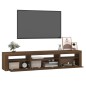 vidaXL TV-Schrank mit LED-Leuchten Braun Eichen-Optik 195x35x40 cm vidaXL TV-Schrank mit LED-Leuchten Braun Eichen-Optik 195x35x40 cm