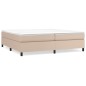 vidaXL Boxspringbett Matratze Cappuccino-Braun 200x200cm Kunstleder vidaXL Boxspringbett Matratze Cappuccino-Braun 200x200cm Kunstleder