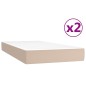 vidaXL Boxspringbett Matratze Cappuccino-Braun 200x200cm Kunstleder vidaXL Boxspringbett Matratze Cappuccino-Braun 200x200cm Kunstleder