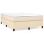 vidaXL Boxspringbett mit Matratze Creme 140x190 cm Stoff vidaXL Boxspringbett mit Matratze Creme 140x190 cm Stoff