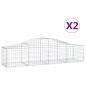 vidaXL Gabionen mit Hochbogen 2 Stk. 200x50x40/60 cm Verzinktes Eisen vidaXL Gabionen mit Hochbogen 2 Stk. 200x50x40/60 cm Verzinktes Eisen
