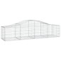 vidaXL Gabionen mit Hochbogen 2 Stk. 200x50x40/60 cm Verzinktes Eisen vidaXL Gabionen mit Hochbogen 2 Stk. 200x50x40/60 cm Verzinktes Eisen