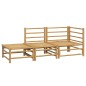 vidaXL 3-tlg. Garten-Lounge-Set mit Hellgrauen Kissen Bambus vidaXL 3-tlg. Garten-Lounge-Set mit Hellgrauen Kissen Bambus