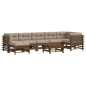 vidaXL 8-tlg. Garten-Lounge-Set mit Kissen Honigbraun Massivholz vidaXL 8-tlg. Garten-Lounge-Set mit Kissen Honigbraun Massivholz