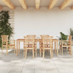 vidaXL 7-tlg. Garten-Essgruppe Massivholz Teak