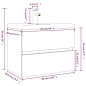 vidaXL Waschbeckenschrank mit Einbaubecken Braun Eiche Holzwerkstoff vidaXL Waschbeckenschrank mit Einbaubecken Braun Eiche Holzwerkstoff