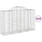 vidaXL Gabionen mit Hochbogen 10Stk. 200x50x120/140cm Verzinktes Eisen vidaXL Gabionen mit Hochbogen 10Stk. 200x50x120/140cm Verzinktes Eisen