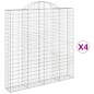 vidaXL Gabionen mit Hochbogen 4 Stk. 200x30x200/220cm Verzinktes Eisen vidaXL Gabionen mit Hochbogen 4 Stk. 200x30x200/220cm Verzinktes Eisen