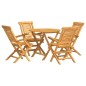 vidaXL 5-tlg. Garten-Essgruppe Massivholz Teak vidaXL 5-tlg. Garten-Essgruppe Massivholz Teak