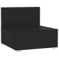 4-Sitzer-Sofa mit Kissen Schwarz Poly Rattan 4-Sitzer-Sofa mit Kissen Schwarz Poly Rattan