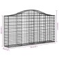vidaXL Gabionen mit Hochbogen 15Stk. 200x30x100/120cm Verzinktes Eisen vidaXL Gabionen mit Hochbogen 15Stk. 200x30x100/120cm Verzinktes Eisen