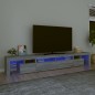 vidaXL TV-Schrank mit LED-Leuchten Grau Sonoma 260x36,5x40 cm vidaXL TV-Schrank mit LED-Leuchten Grau Sonoma 260x36,5x40 cm