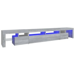 vidaXL TV-Schrank mit LED-Leuchten Grau Sonoma 260x36,5x40 cm