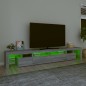 vidaXL TV-Schrank mit LED-Leuchten Grau Sonoma 260x36,5x40 cm vidaXL TV-Schrank mit LED-Leuchten Grau Sonoma 260x36,5x40 cm