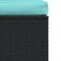 4-Sitzer-Sofa mit Kissen Schwarz Poly Rattan 4-Sitzer-Sofa mit Kissen Schwarz Poly Rattan