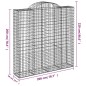 vidaXL Gabionen mit Hochbogen 2 Stk. 200x50x200/220cm Verzinktes Eisen vidaXL Gabionen mit Hochbogen 2 Stk. 200x50x200/220cm Verzinktes Eisen