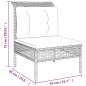 vidaXL 3-tlg. Garten-Lounge-Set mit Kissen Grau Poly Rattan vidaXL 3-tlg. Garten-Lounge-Set mit Kissen Grau Poly Rattan