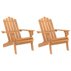 vidaXL Adirondack-Gartenstühle 2 Stk. Massivholz Akazie