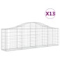 vidaXL Gabionen mit Hochbogen 13 Stk. 200x30x60/80 cm Verzinktes Eisen vidaXL Gabionen mit Hochbogen 13 Stk. 200x30x60/80 cm Verzinktes Eisen