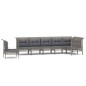vidaXL 7-tlg. Garten-Lounge-Set mit Kissen Grau Poly Rattan vidaXL 7-tlg. Garten-Lounge-Set mit Kissen Grau Poly Rattan