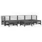 vidaXL 7-tlg. Garten-Lounge-Set mit Kissen Grau Massivholz vidaXL 7-tlg. Garten-Lounge-Set mit Kissen Grau Massivholz