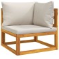 vidaXL 6-tlg. Garten-Lounge-Set mit Hellgrauen Kissen Massivholz vidaXL 6-tlg. Garten-Lounge-Set mit Hellgrauen Kissen Massivholz