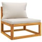 vidaXL 6-tlg. Garten-Lounge-Set mit Hellgrauen Kissen Massivholz vidaXL 6-tlg. Garten-Lounge-Set mit Hellgrauen Kissen Massivholz