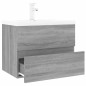 vidaXL Waschbeckenschrank mit Einbaubecken Grau Sonoma Holzwerkstoff vidaXL Waschbeckenschrank mit Einbaubecken Grau Sonoma Holzwerkstoff