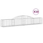 vidaXL Gabionen mit Hochbogen 10 Stk. 300x30x40/60 cm Verzinktes Eisen vidaXL Gabionen mit Hochbogen 10 Stk. 300x30x40/60 cm Verzinktes Eisen