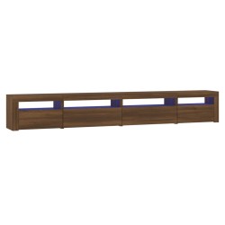 vidaXL TV-Schrank mit LED-Leuchten Braun Eichen-Optik 270x35x40 cm