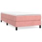 vidaXL Boxspringbett mit Matratze Rosa 90x190 cm Samt vidaXL Boxspringbett mit Matratze Rosa 90x190 cm Samt