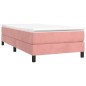 vidaXL Boxspringbett mit Matratze Rosa 90x190 cm Samt vidaXL Boxspringbett mit Matratze Rosa 90x190 cm Samt