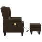 Massagesessel mit Hocker Braun Stoff Massagesessel mit Hocker Braun Stoff