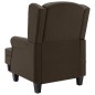 Massagesessel mit Hocker Braun Stoff Massagesessel mit Hocker Braun Stoff