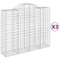 vidaXL Gabionen mit Hochbogen 3 Stk. 200x50x160/180cm Verzinktes Eisen vidaXL Gabionen mit Hochbogen 3 Stk. 200x50x160/180cm Verzinktes Eisen