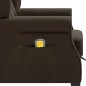Massagesessel mit Hocker Braun Stoff Massagesessel mit Hocker Braun Stoff