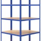 vidaXL Regale mit 5 Böden 3 Stk. Blau Stahl & Holzwerkstoff vidaXL Regale mit 5 Böden 3 Stk. Blau Stahl & Holzwerkstoff