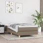 vidaXL Boxspringbett mit Matratze Taupe 90x190 cm Stoff vidaXL Boxspringbett mit Matratze Taupe 90x190 cm Stoff