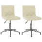 Esszimmerstühle 2 Stk. Drehbar Creme Samt Esszimmerstühle 2 Stk. Drehbar Creme Samt