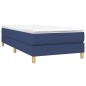 vidaXL Boxspringbett mit Matratze Blau 90x190 cm Stoff vidaXL Boxspringbett mit Matratze Blau 90x190 cm Stoff